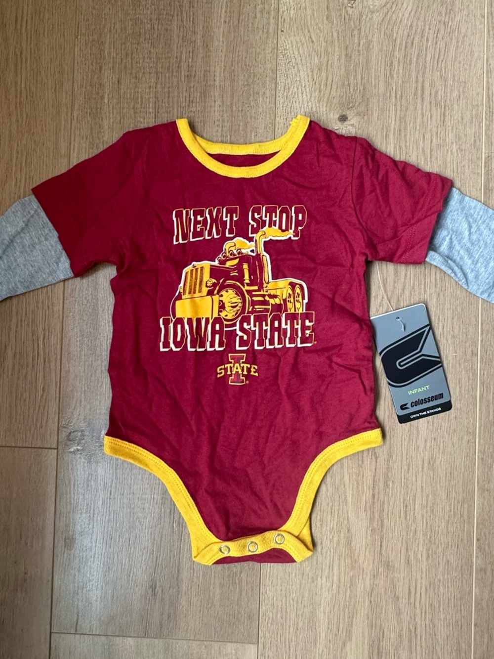 Iowa State Red Baby One-Piece Long-sleeve Bodysuit